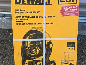 DEWALT
8-in 20 -Volt Indoor/Outdoor Yellow Jobsite Fan Charger Included
