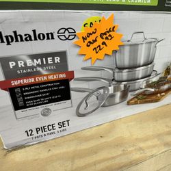 Calphalon Premier Cookware Set 12 Pc Stainless Steel 