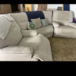 curved sectional couch with power recliners with usb chargers