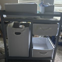 Diaper Table W/ padding & baskets