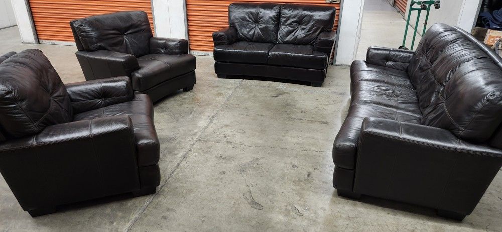 RC Willey Leather 4-piece Livingroom Set FREE DELIVERY 