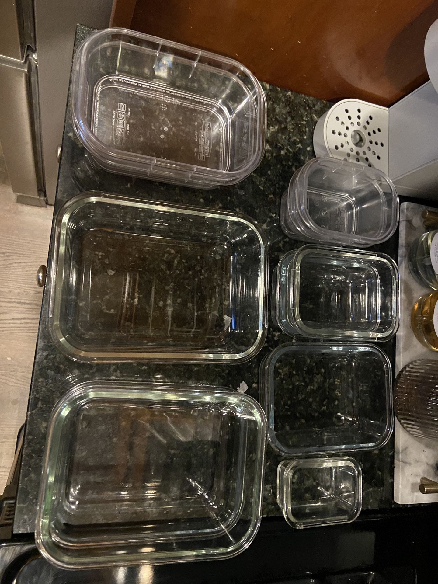 Glass AND Plastic Containers With Lids (Set Of 11)