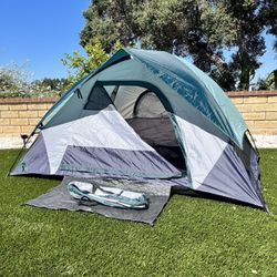 New In Box 84”L X 60”D X 48”H Backpacking Hiking 2 Person Outside Camping Tent With Waterproof Carrying Case 