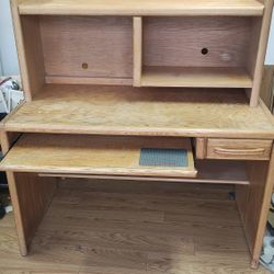FREE OAK COMPUTER DESK W/ HUTCH