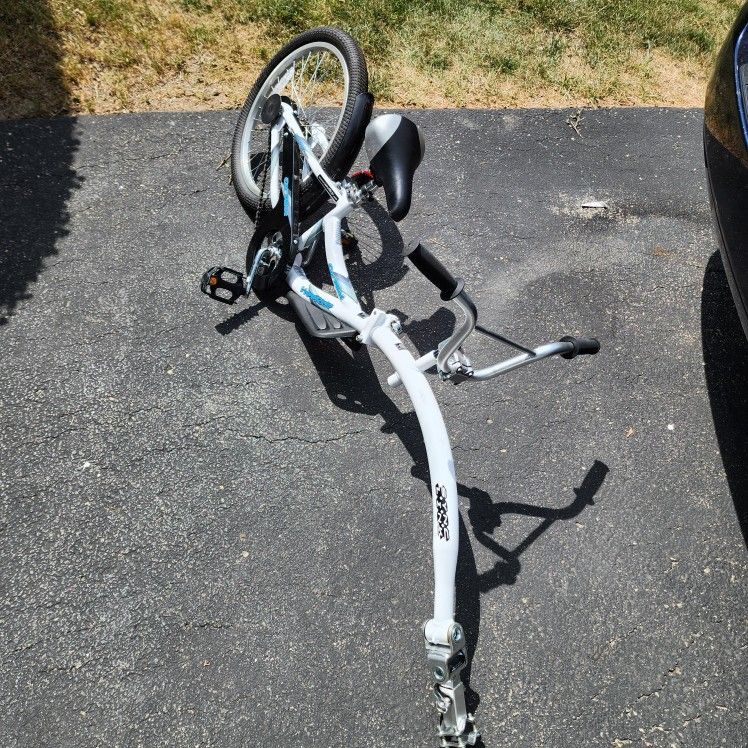 🚲 WeeRide Co-Pilot Tandem Bike Trailer White – Kids Training Tag-Along Bicycle
