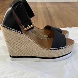 See By Chloe “GLYN” Espadrille Wedge Sandal NWOB SZ 39(8.5)