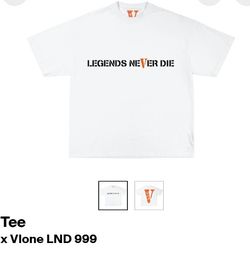 VLONE LEGENDS NEVER DIE IN WHITE AND BLACK V999 JUICE WORLD