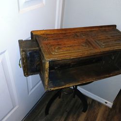 Antique Tibetan Or Style Hand Carved Tea Table
