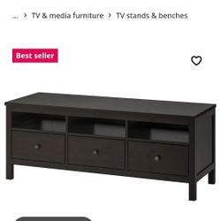 Ikea Hemnes Black Brown TV Stand