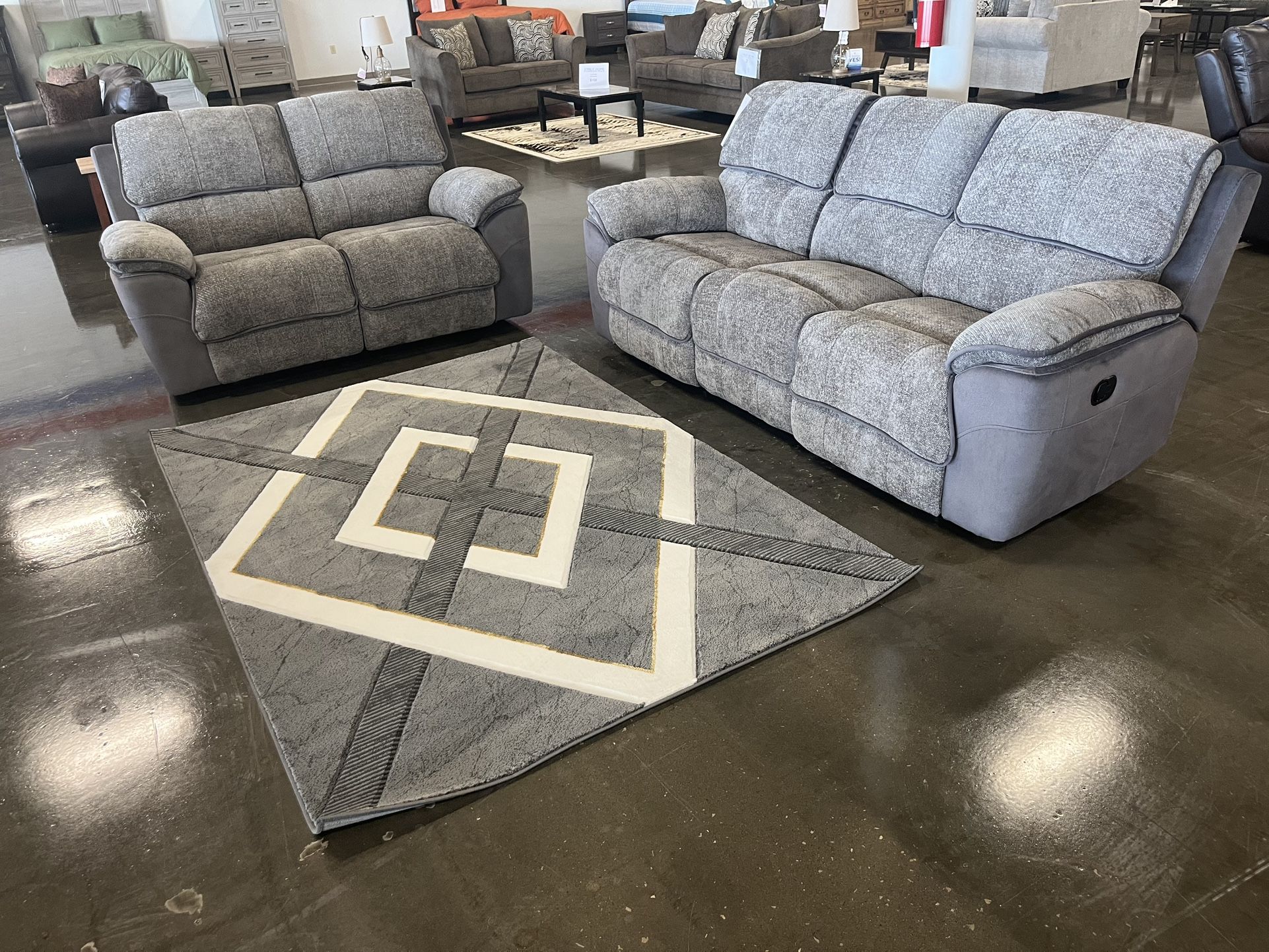 Grey Sofa/Loveseat