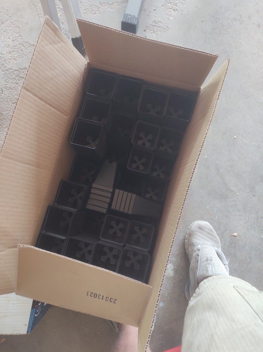 A Box Of Small Plant Pots New