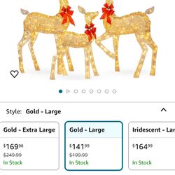 Brand New 3 Piece Deer Family Yard Decoration