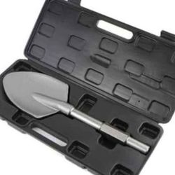 1-1/8" Hex Shank 5" Shovel Width Construction Clay Spade Scoop Shovel Bit for Electric Demolition Jack Hammer w/Carrying Case

