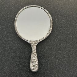 Vintage Compact Make Up Mirror With Protective Cary Bag.