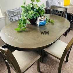 Hartwell Gray Oval Dining Set / Dining table and Chairs