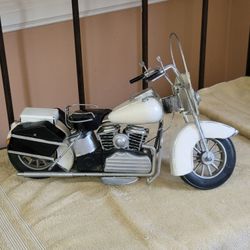 Vintage Police Motorcycle Metal Display Decoration Piece.