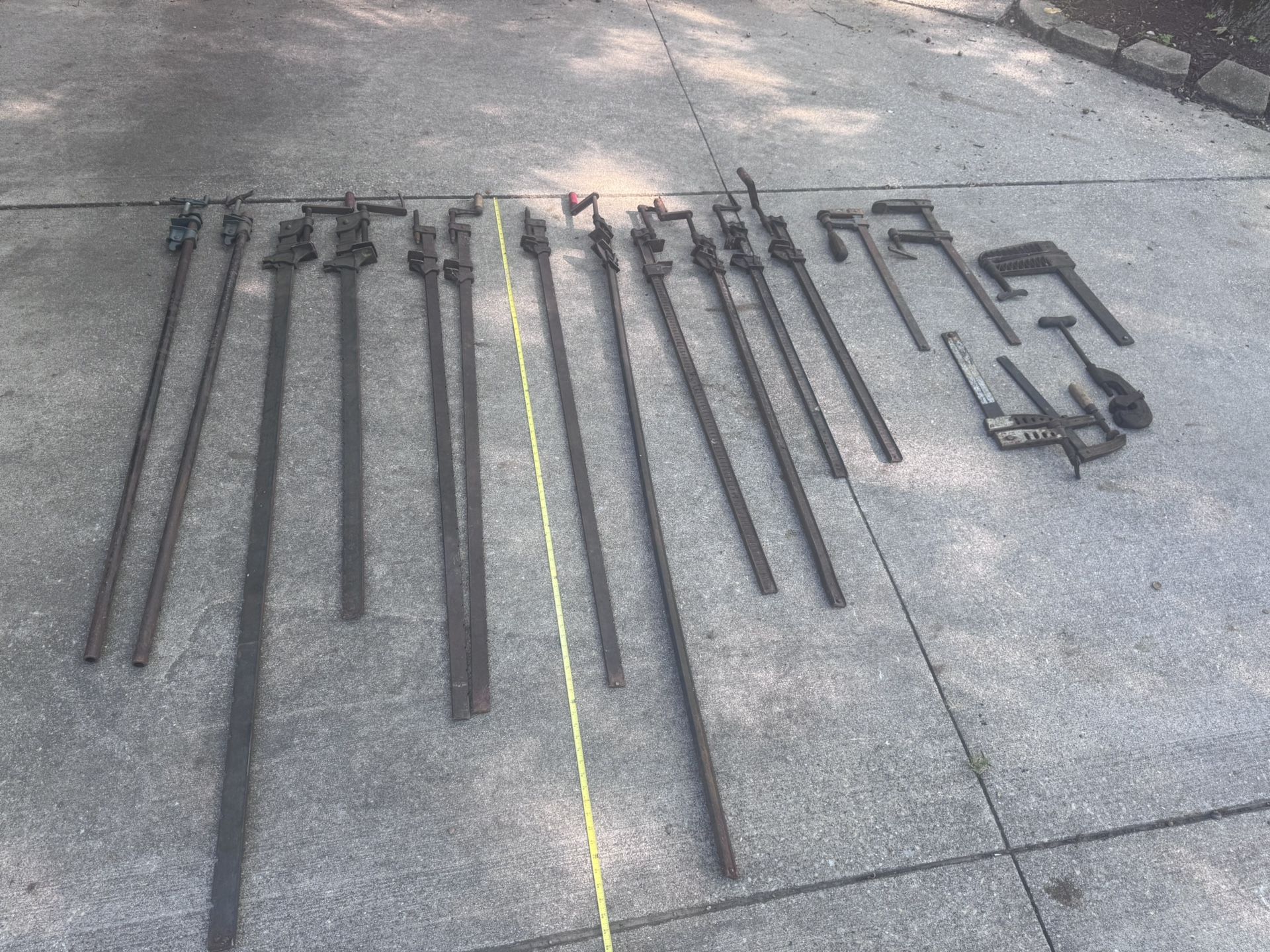 Lot Of Antique Bar Clamps - Various Sizes