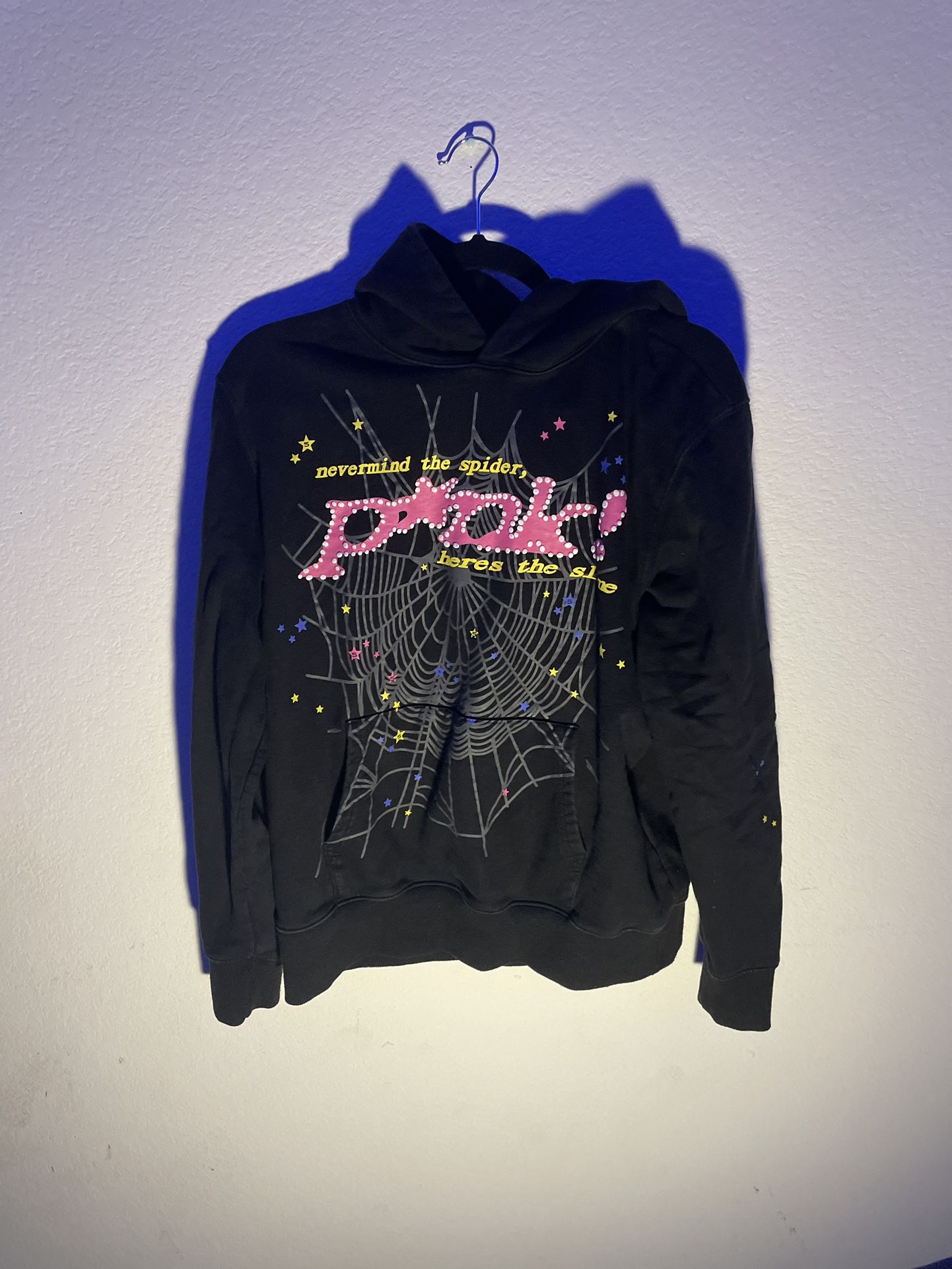 SP5DER black PINK hoodie