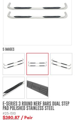 Westin E-Series 3" Round Nerf Bars Pair Steps