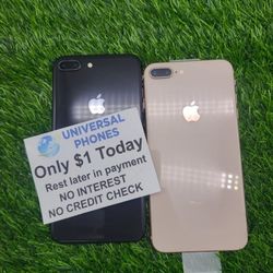 With Box Apple IPhone 8+ 64gb  Unlocked .LOWEST WHOLESALE PRICES with Option To Pay In Payments With NO CREDIT CHECK