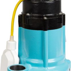 Little Giant HT-6EN-CIA-SFS, 115 Volt, 1/3 HP, 3540 GPH High Temperature Automatic Sump, Utility, Effluent Pump with Integral Mechanical Float Switch,
