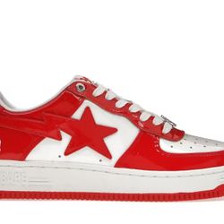 Bape Sta Patent Leather White Red (2023) 
