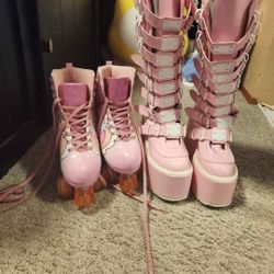 Demonia Boots And Dolls Kill Roller Skates