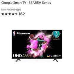 Hisense 55 Inch A65 UHD 4k Google Smart Tv