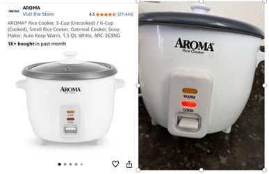 Aroma Rice cooker 6 cups