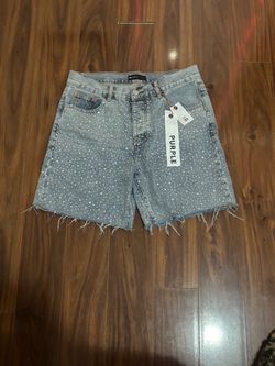 Brand new purple jorts size 33 with bag and tag