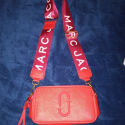 Marc Jacobs The Snapshot Bag Crossbody Purse Red