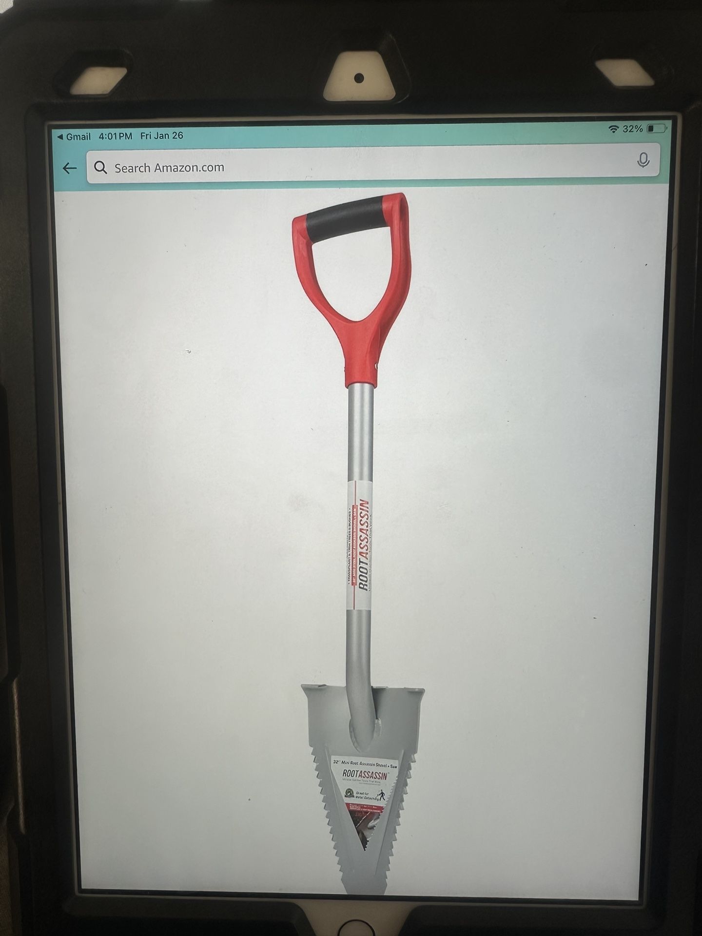 ROOT ASSASSIN 32" Mini Garden Shovel/Saw - The Original & Best Award Winning Combo Gardening Spade Tool, Yard, Root, Stump, Tree Removal, Landscaping,
