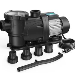 3/4HP Above Ground Pool Pump, 115V, 4135GPH, 1.25"&1.5''Connection, High Flow, Powerful Self Primming Swimming Pool Pumps with Filter Basket