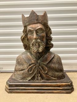 Barge hand carved Richard the Lionheart statue Barge hand carved Richard the Lionheart statue