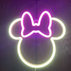 DISNEY MINNIE MOUSE LED NEON SIGN - Limited, Decoration, Kids Disney - Compare @$25