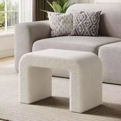 Modern Vanity Stool, Fully Assembled Upholstered Ottoman Sofa Footrest