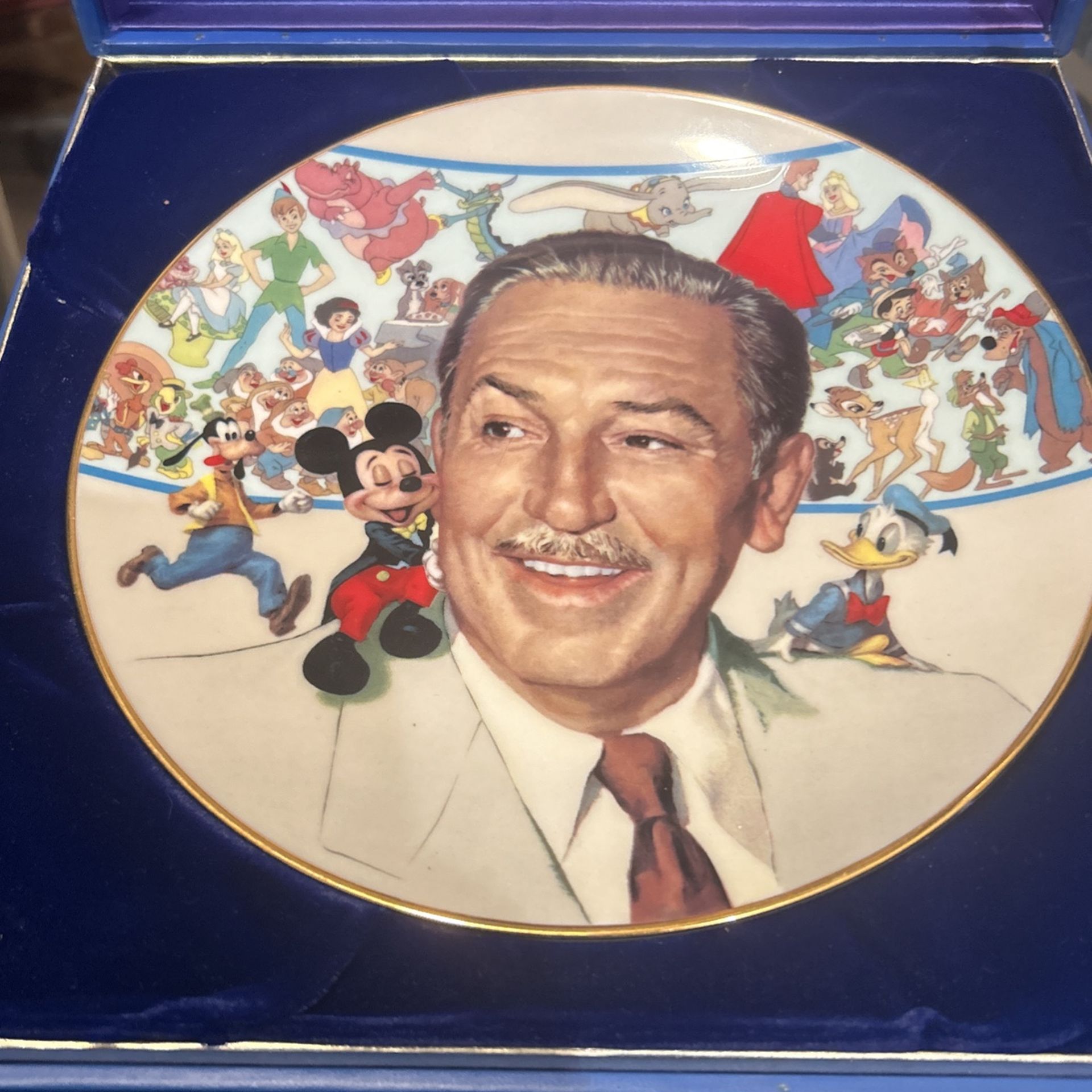 Walt Disney 85th Anniversary Of Birth Commemorative Plate Limited Edition 