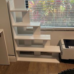 Perfect Condition White Tiered Bookcase