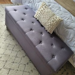 Gray Ottoman With Two Chairs