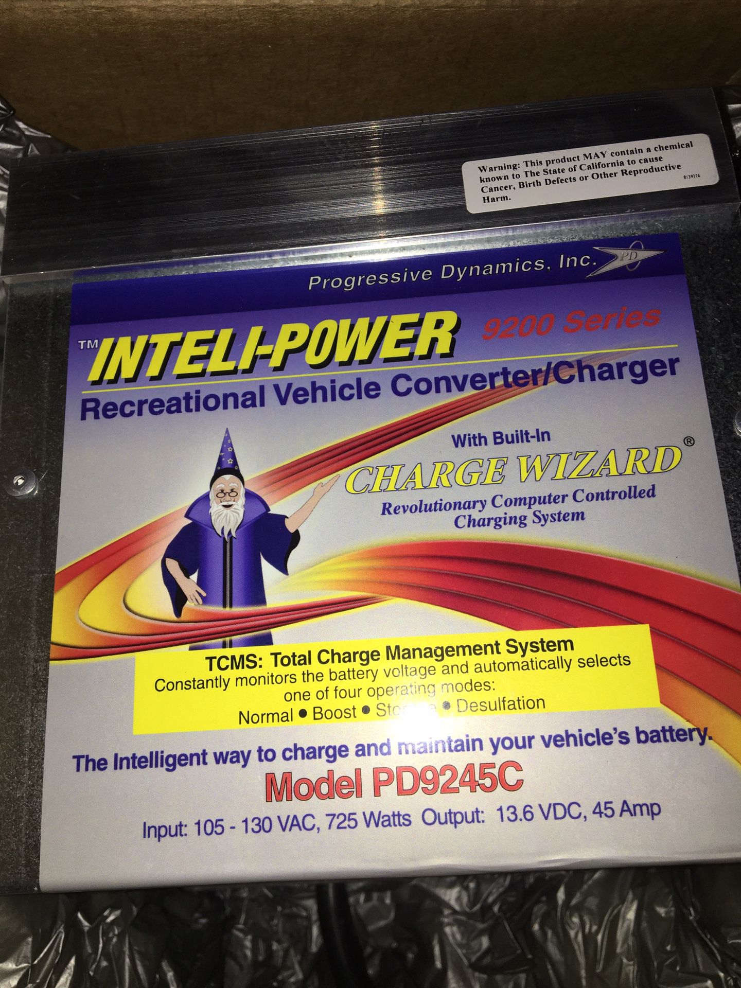 Progressive Dynamics PD9245CV Inteli-Power 9200 Series Converter/Charger with Charge Wizard - 45 Amp