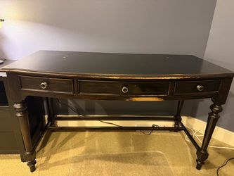 Black desk, chair and 2 tables