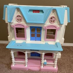 Vintage Fisher Price 1993 Collapsible Loving Family Dream Dollhouse (Doll House ONLY)