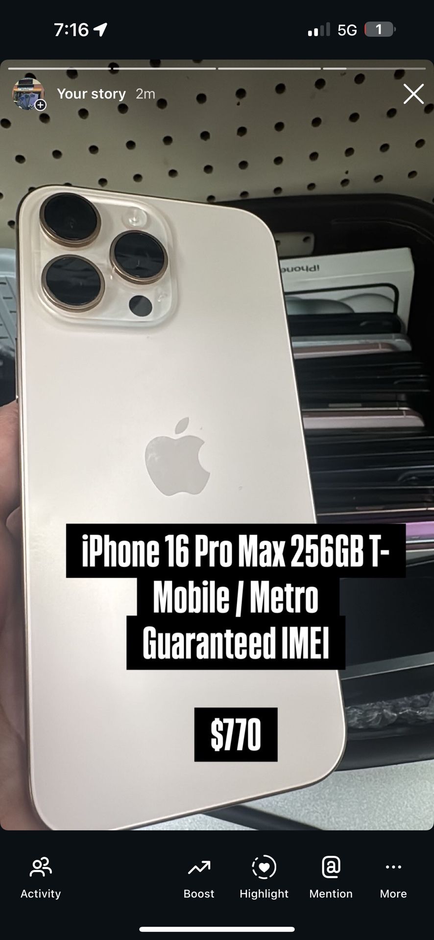 iPhone 16 Pro Max 256GB T-Mobile / Metro