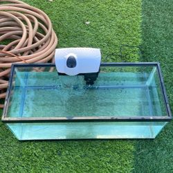 Fish Tank With Filter And Light 30x18