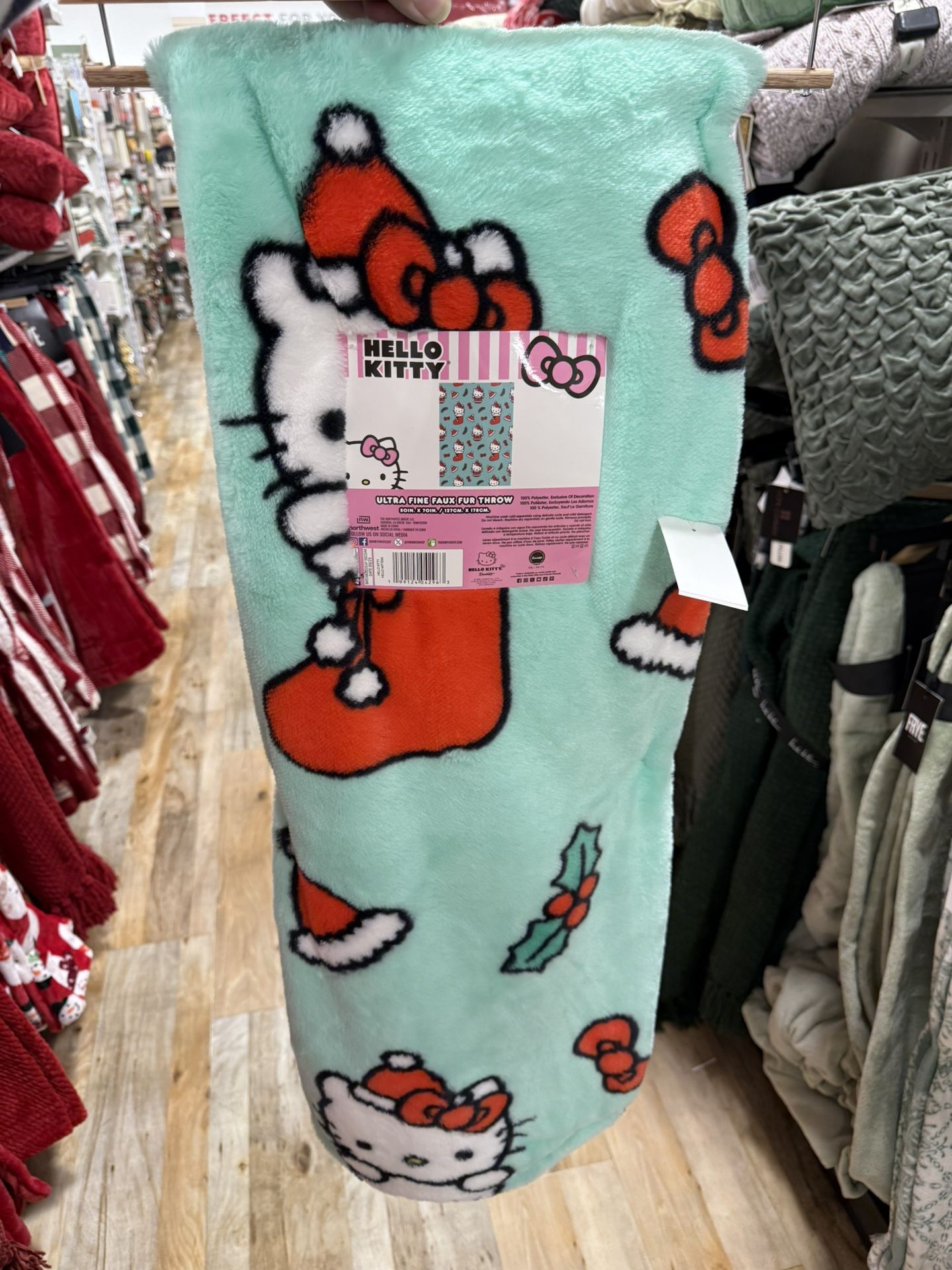 Hello Kitty Christmas Throw Blankets