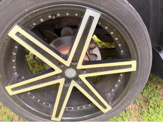 Dcenti 24 Inch Rims with Tires and a set 22’ tires/rims all for $750-800