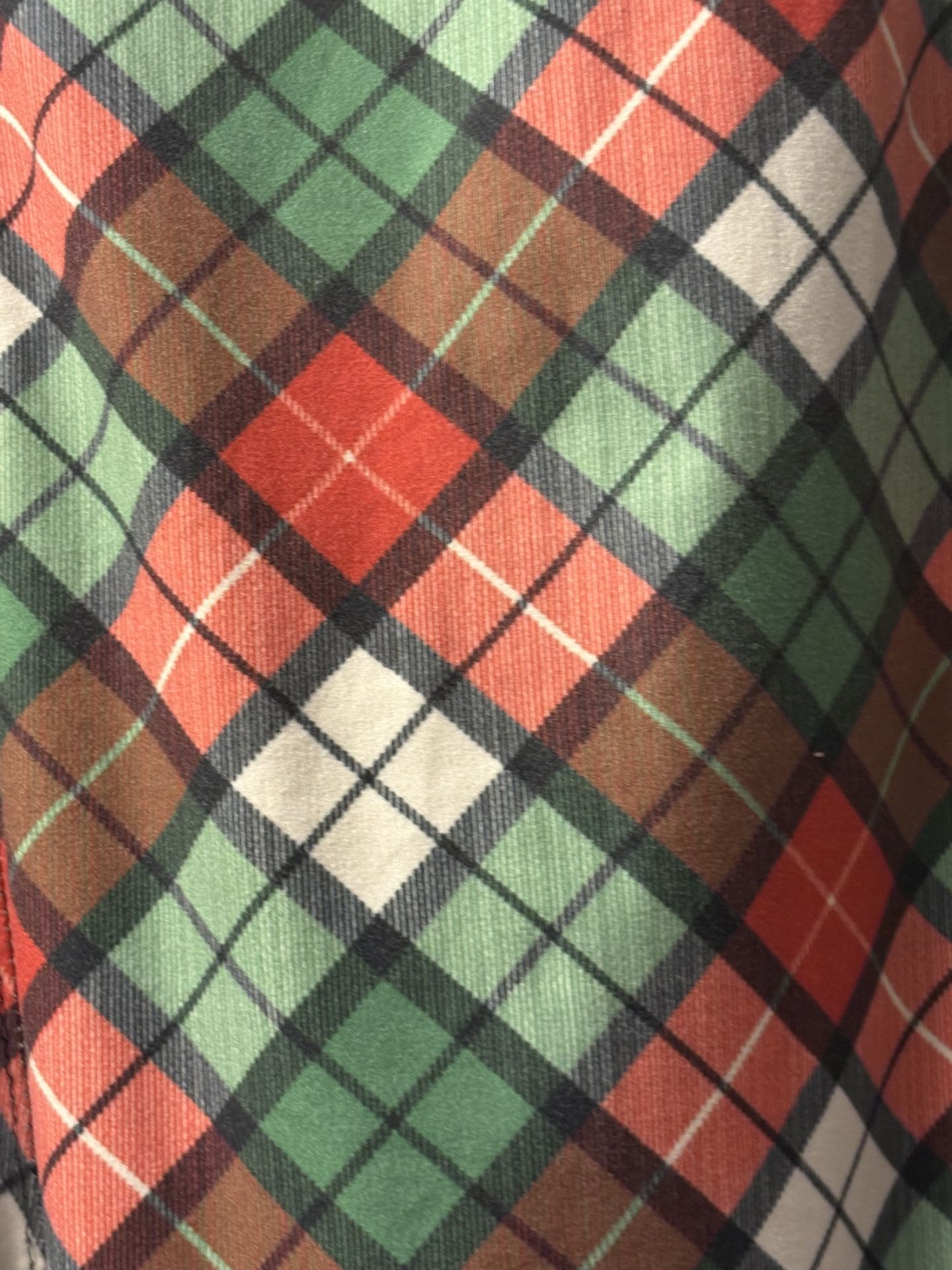 Fits Sizes 14-28 Women’s Plus Size Leggings; Christmas Plaid
