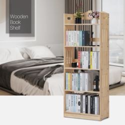 Wooden Bookcase Storage Organizer, Bookshelf