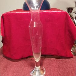 Duchin Bud Vase W/ Sterling Silver Base