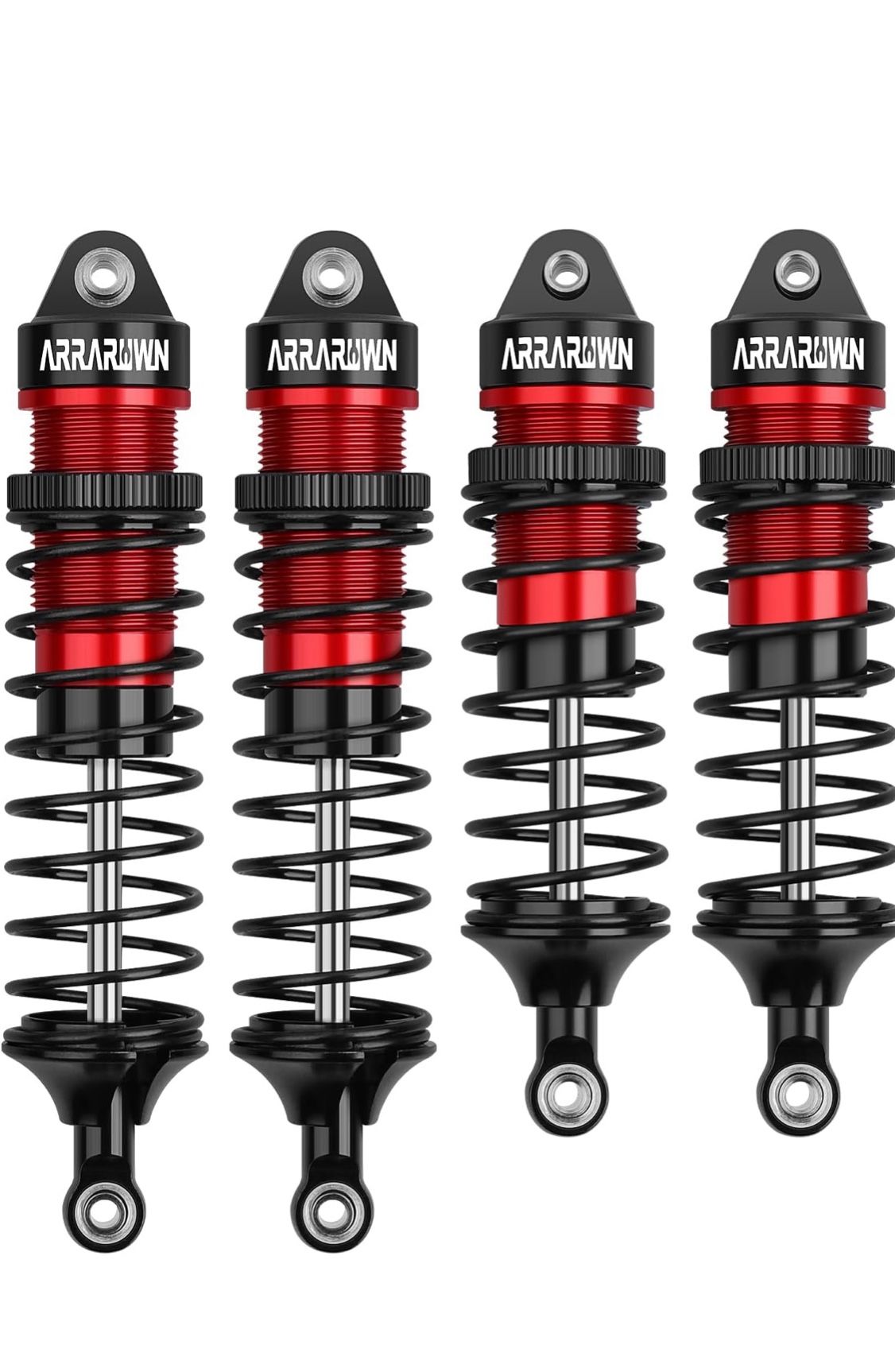 4PCS 1/10 RC Car Shocks Front & Rear Shock Absorber Damper Assembled Set Compatible with 1:10 Scale Traxxas Slash/Rustler/Stampede/Hoss VXL 4x4 2WD Re